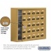 Salsbury Cell Phone Storage Locker - with Front Access Panel - 5 Door High Unit (8 Inch Deep Compartments) - 25 A Doors (24 usable) - Gold - Surface Mounted - Resettable Combination Locks